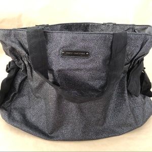 New Juicy Couture Black Stardust Glitter Tote Bag
